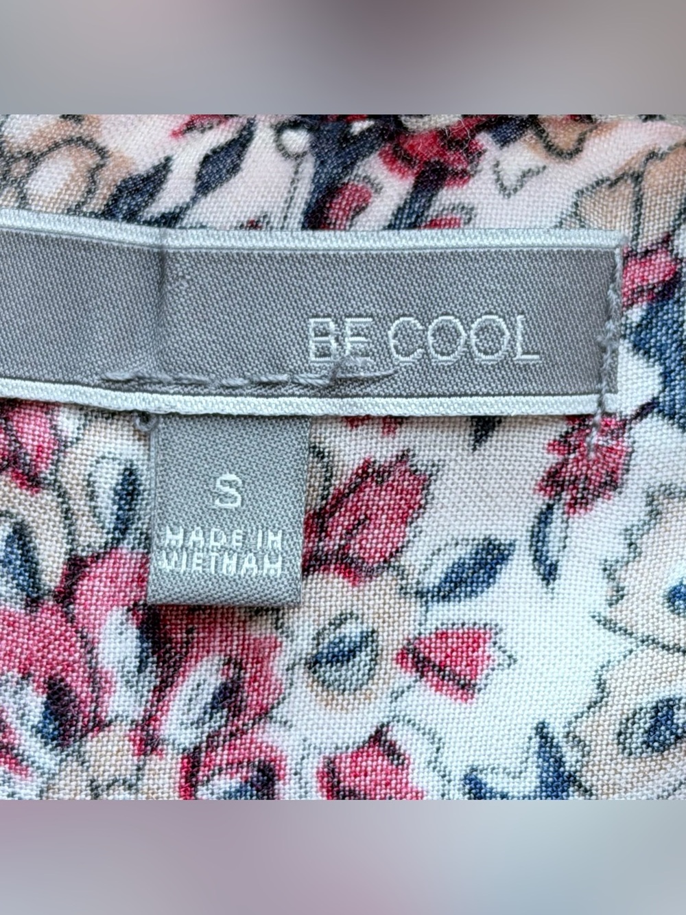 BE COOL Red, Blue and White Crochet-Hem Halter Tank - Picture 6 of 6
